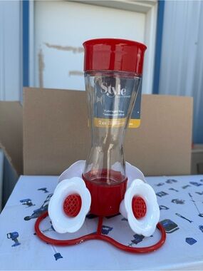 Style selections Red & White 4-Port Hummingbird Feeder 2 pack